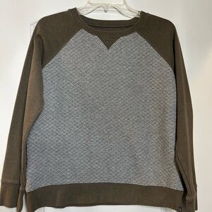 Women’s olive green & grey crewneck sweatshirt size medium
